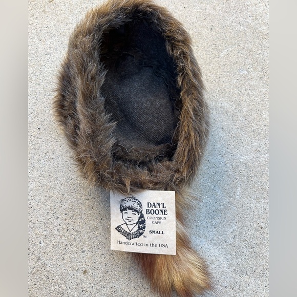 Kid's Coonskin Cap Brown Daniel Boone S Western Classic USA Frontier Skinner - Picture 3 of 8